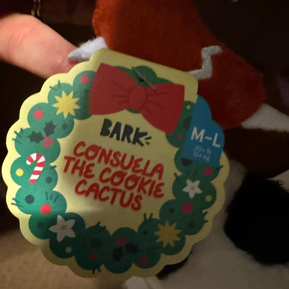 Bark box super chewer M-L Dog Toy Consuela the cookie cactus rip & reveal NEW
